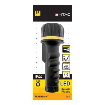 Lanterna cauciuc LED ENTAC 15lumen 2xR20 Lanterna cauciuc LED ENTAC 15lumen 2xR20