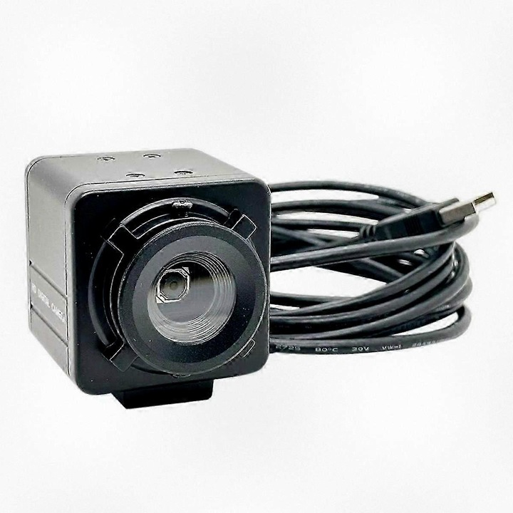 Индустриална USB камера FRU-CJK0424-260918-1188, 8MP (IMX179) автофокус, UVC plug & play, USB 2.0 OTG, 3264×2448@15fps, черна, кабел 1 м