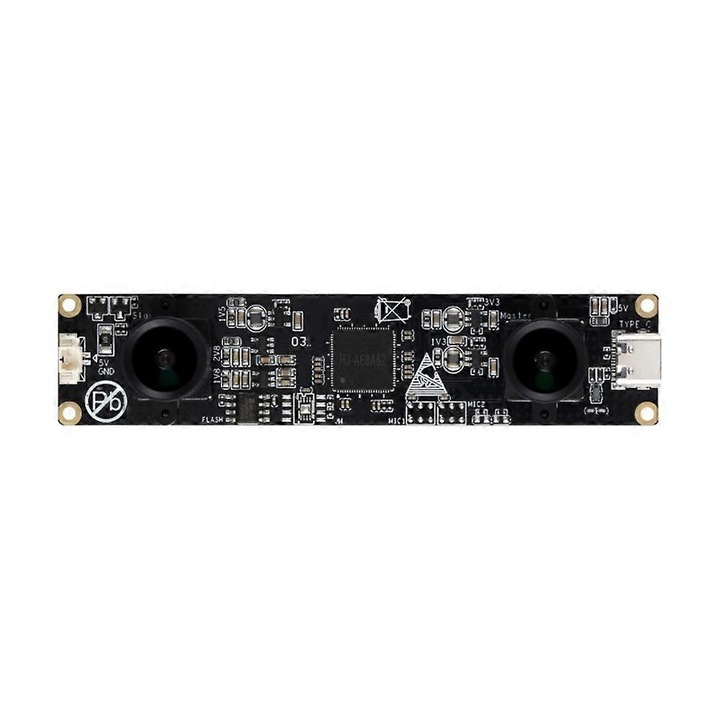 Модул камера USB с двоен обектив OS02G10 FRU-CJK0424-260919-1485, 2MP, USB 2.0 Type-C, бинокулярна синхронизация на кадрите, обективи без изкривяване