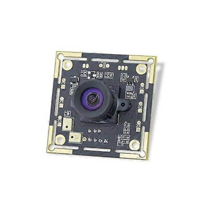 Модул камера USB 2MP FRU-CJK0424-260918-636, OV2710 (1/2.7''), 1920x1080 MJPEG 30 FPS, ъгъл 100°, двойни цифрови микрофони, 38x38x17.5 mm, черен