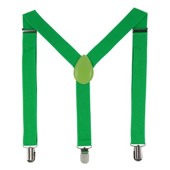 Bretele copii, verde, cu inchizatori metalice, 25 mm, BCVEM Bretele copii, verde, cu inchizatori metalice, 25 mm, BCVEM