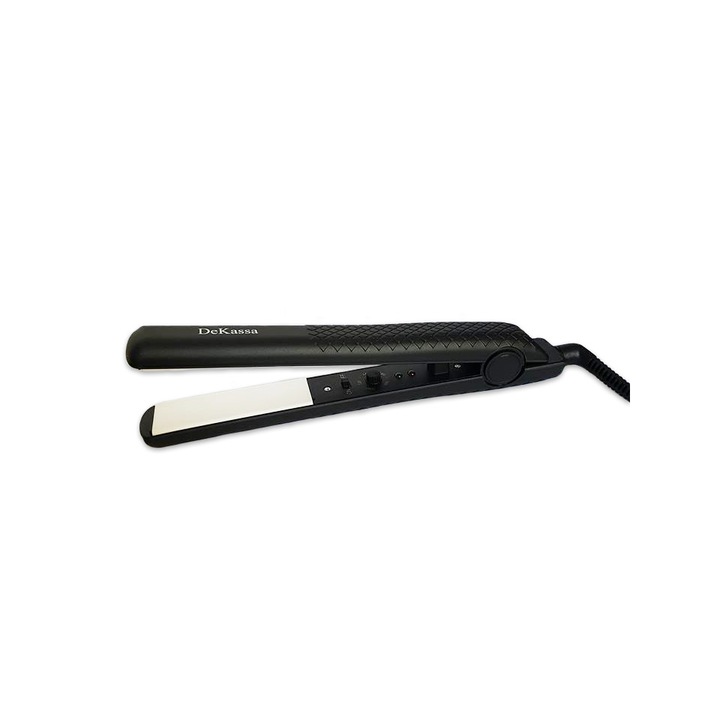 Преса за коса, черна, керамична, въртящ се кабел, Dekassa, 40w