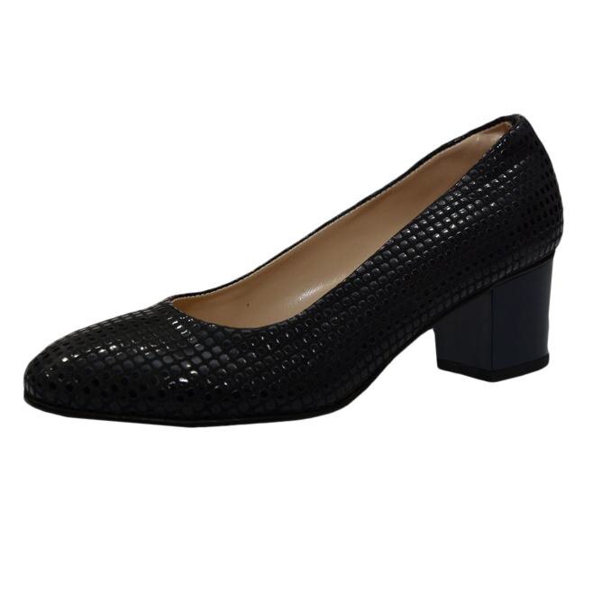 Pantofi cu design de patratele, D&J Exclusive, Albastru marin