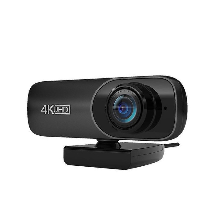 Уеб камера FRU-CJK0424-260919-035, 4K UHD 3840x2160, 30 fps, широк ъгъл 120°, CMOS сензор, вграден микрофон, USB 2.0, кабел 2.5 м, черна