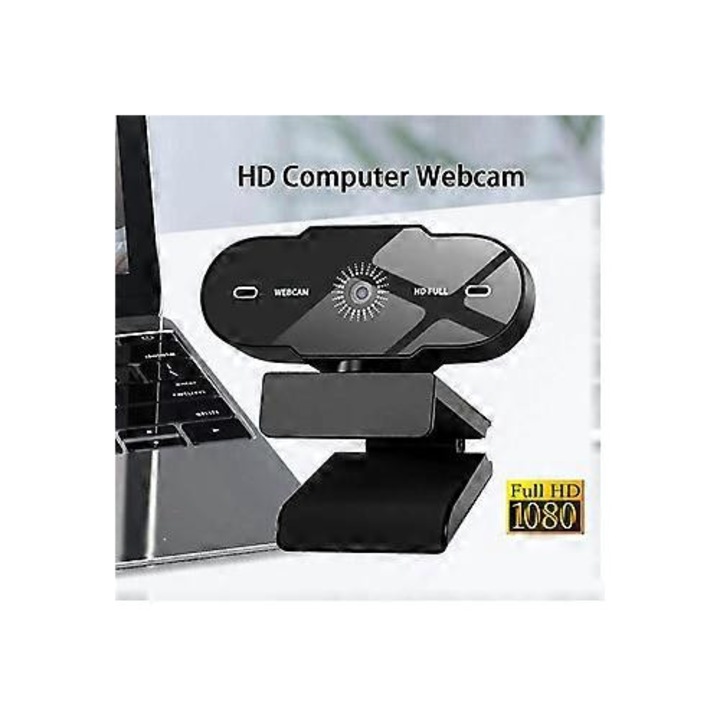 Уеб камера USB FRU-CJK0424-260918-550, Full HD 1080p, 30 fps, USB 2.0, CMOS сензор, plug & play, черна