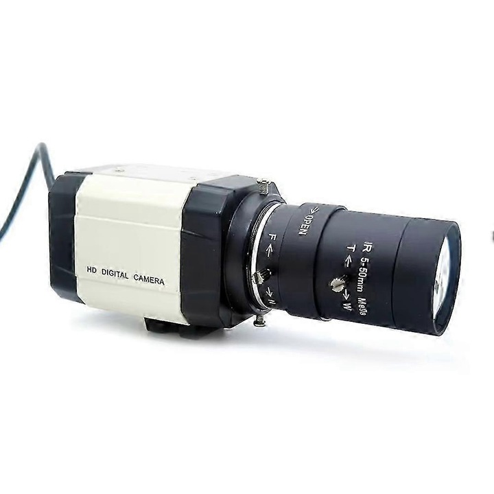Уеб камера USB 4MP UVC FRU-CJK0424-260918-292, 2560x1440, 30 fps, варифокален обектив 5-50mm IR, метален/пластмасов корпус, бял/черен