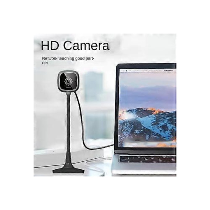 Уеб камера HD FRU-CJK0424-260918-644, вграден микрофон, USB plug-and-play, черна