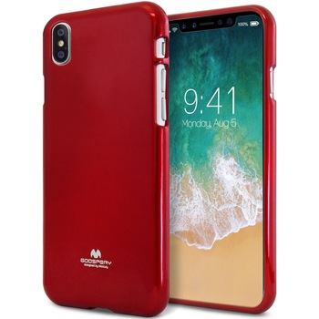 Husa Silicon Jelly Mercury Goospery iPhone X, Rosu