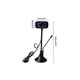 Уеб камера USB FRU-CJK0424-260918-1168, с вграден микрофон и жак вход, нощно осветление, регулируема стойка на 360°, черна, 7.4x4x24 см