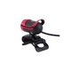 Уеб камера USB FRU-CJK0424-260918-1285, 0.3 MP (640x480) 30fps, вграден микрофон, въртяща се на 360° щипка и накланяне на 30°, регулируем фокус, кабел 1.4 м, червена