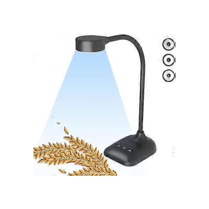Камера за документи USB FRU-CJK0424-260918-1155, уебкамера 1080p@30fps, автофокус, регулируемо LED осветление в 3 степени, гъвкаво рамо на 360°, макро фокус 10 см, USB кабел 150 см, черен