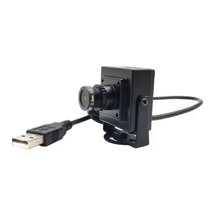 Уеб камера за компютър FRU-CJK0424-260918-1451, 2K 2560x1440 (4.0 MP), широк ъгъл 120° 2.8mm, USB 2.0 UVC Plug-and-Play, метал, черна
