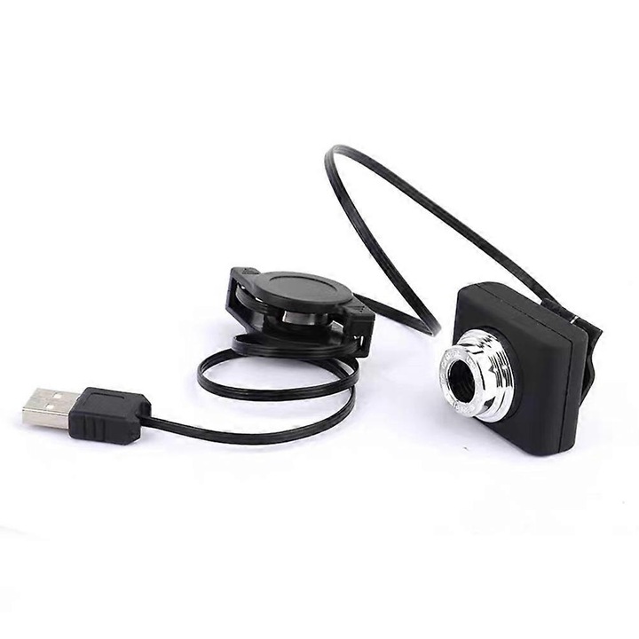 Уеб камера USB FRU-CJK0424-260918-1190, ръчен фокус, въртяща се леща, plug-and-play, USB интерфейс, черна, 4 x 3.1 x 1.5 см