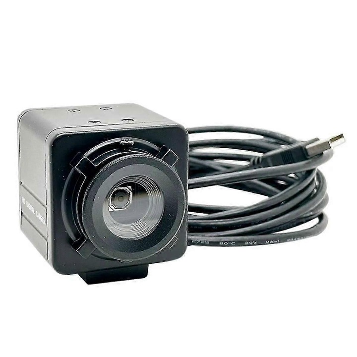 Уеб камера USB индустриална FRU-CJK0424-260919-987, 8MP (IMX179) автофокус, UVC/OTG, USB 2.0, MJPEG, черна