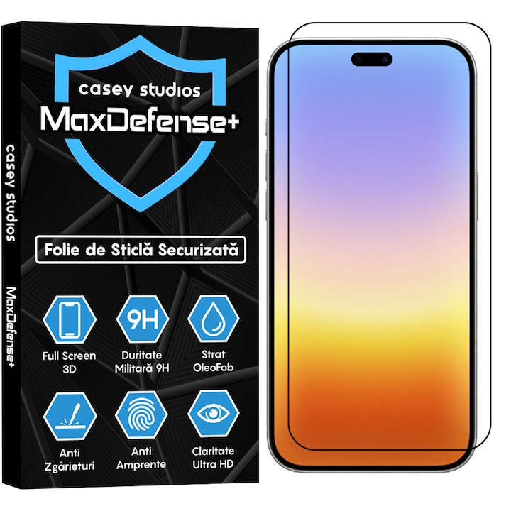 Folie Sticla CASEY STUDIOS™ compatibila cu Huawei Pura 90, Full Cover 3D, Full Glue, Duritate Militara, Ultra HD, Anti Zgarieturi, Anti Amprente, Anti Socuri, Sticla Securizata, Protectie Profesionala Ecran, MaxDefense+, Margini Negre