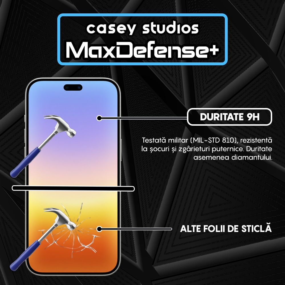 Folie Sticla CASEY STUDIOS™ compatibila cu Huawei Pura 90, Full Cover 3D, Full Glue, Duritate Militara, Ultra HD, Anti Zgarieturi, Anti Amprente, Anti Socuri, Sticla Securizata, Protectie Profesionala Ecran, MaxDefense+, Margini Negre