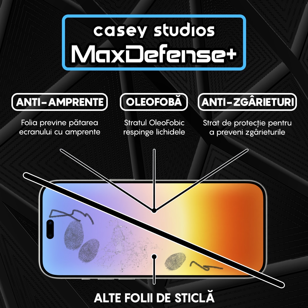 Folie Sticla CASEY STUDIOS™ compatibila cu Huawei Pura 90, Full Cover 3D, Full Glue, Duritate Militara, Ultra HD, Anti Zgarieturi, Anti Amprente, Anti Socuri, Sticla Securizata, Protectie Profesionala Ecran, MaxDefense+, Margini Negre