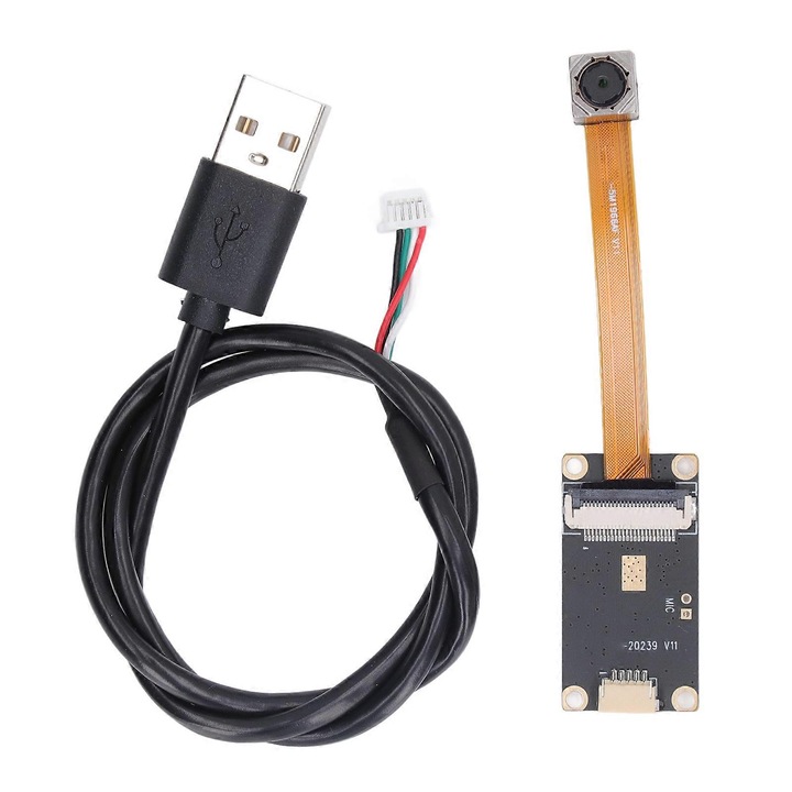 Модул камера USB OV5640 FRU-CJK0424-260919-993, 5MP автофокус, USB 2.0, MJPEG, цифров микрофон, черен, кабел ~60мм