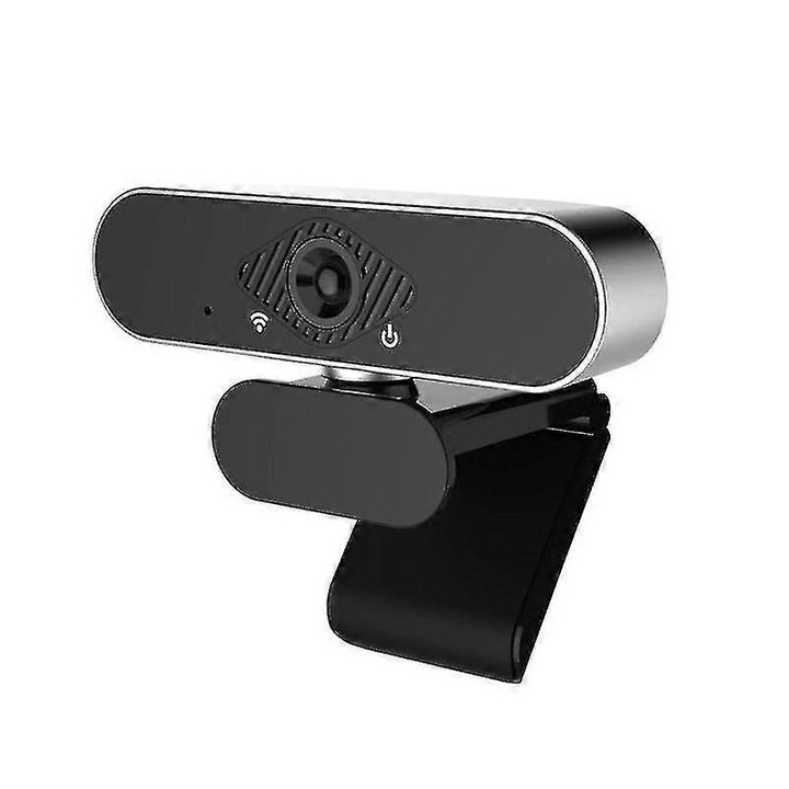 Уебкамера 1080p FRU-CJK0424-260918-311, автофокус, вграден микрофон, със защитен капак, USB, черна, кабел 1.8 м