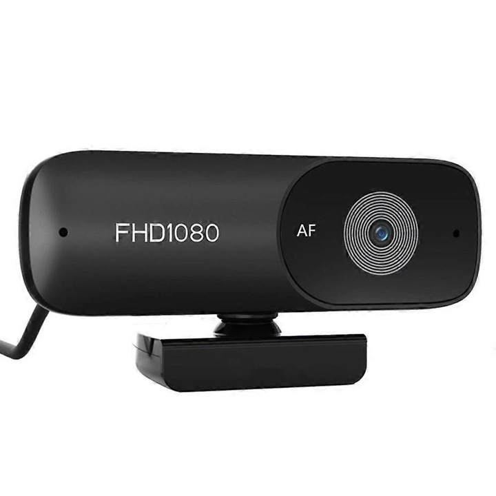 Уеб камера USB FRU-CJK0424-260918-021, FHD 1080p, автофокус, вграден микрофон, черна