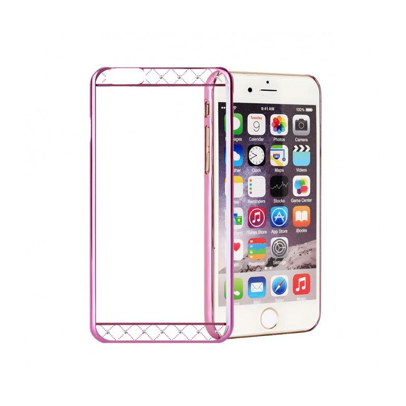 Husa Capac Silicon Astrum MC230 Apple Iphone 6/6S Plus Pink cu Cristale