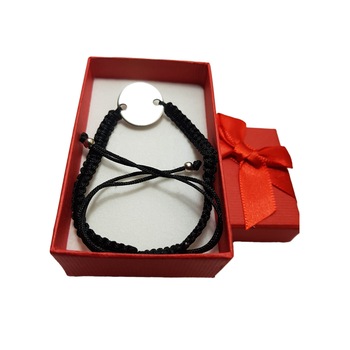 Bratara neagra impletita cu banut Bratara neagra impletita cu banut