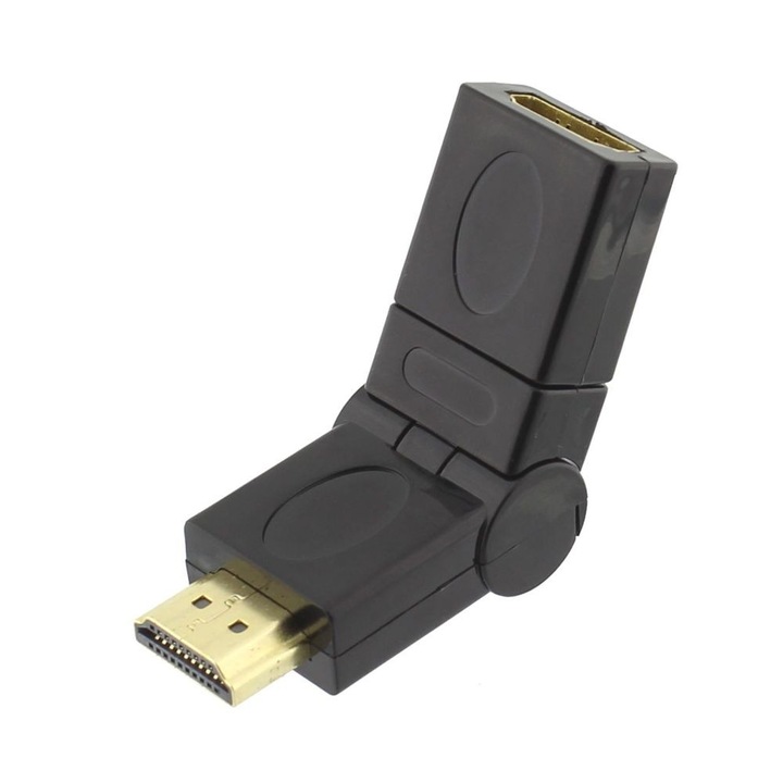 Татко HDMI адаптер - HDMI майка, С въртене, 401592