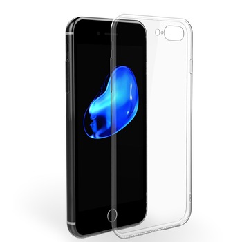 Pachet: Husa iPhone 7/8 Plus, Baseus din silicon, Transparenta, super slim si Folie protectie cu sticla securizata Asahi Japonia, Joyshell Pachet: Husa iPhone 7/8 Plus, Baseus din silicon, Transparenta, super slim si Folie protectie cu sticla securizata Asahi Japonia, Joyshell