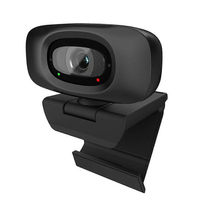Уеб камера USB 4K FRU-CJK0424-260919-907, автофокус, широк ъгъл 120°, вграден микрофон, плъзгащ се капак за поверителност, черен