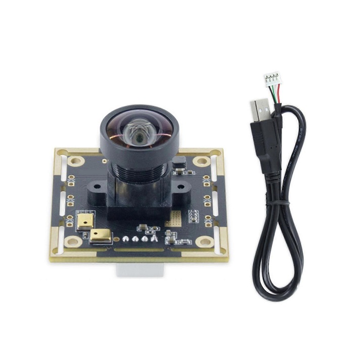 Камерен модул USB OV4689 FRU-CJK0424-260919-977, 4MP, USB, 640/720p до 120fps, съвместим CS монтаж, платка 38 x 38 мм, двойни цифрови микрофони, черен