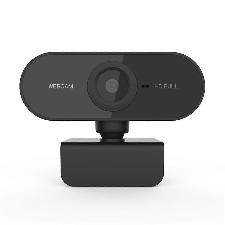 Уеб камера HD-U01 FRU-CJK0424-260919-1282, 1080p Full HD, USB 2.0, вграден микрофон, автофокус, 30 FPS, черна, кабел 120 см