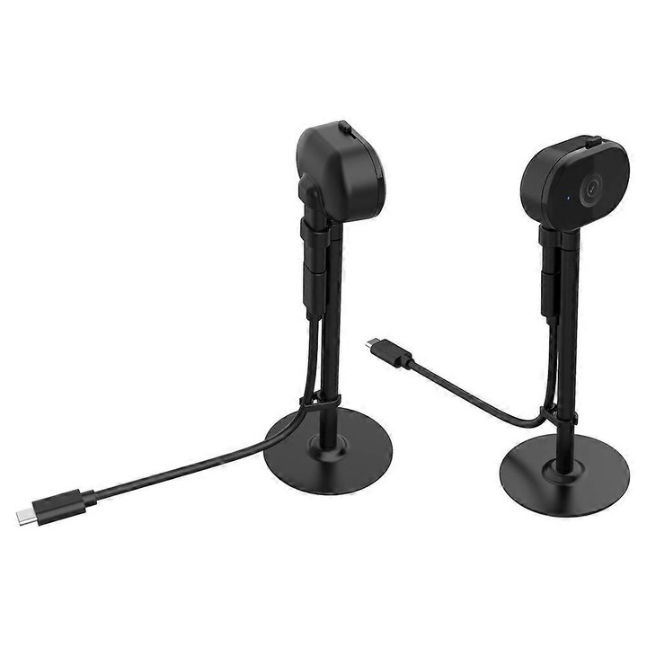Уеб камера FRU-CJK0424-260919-1142, USB-C, Full HD 1080p, регулиране на 360° гъвкав ъгъл, plug and play, настолна стойка, черна