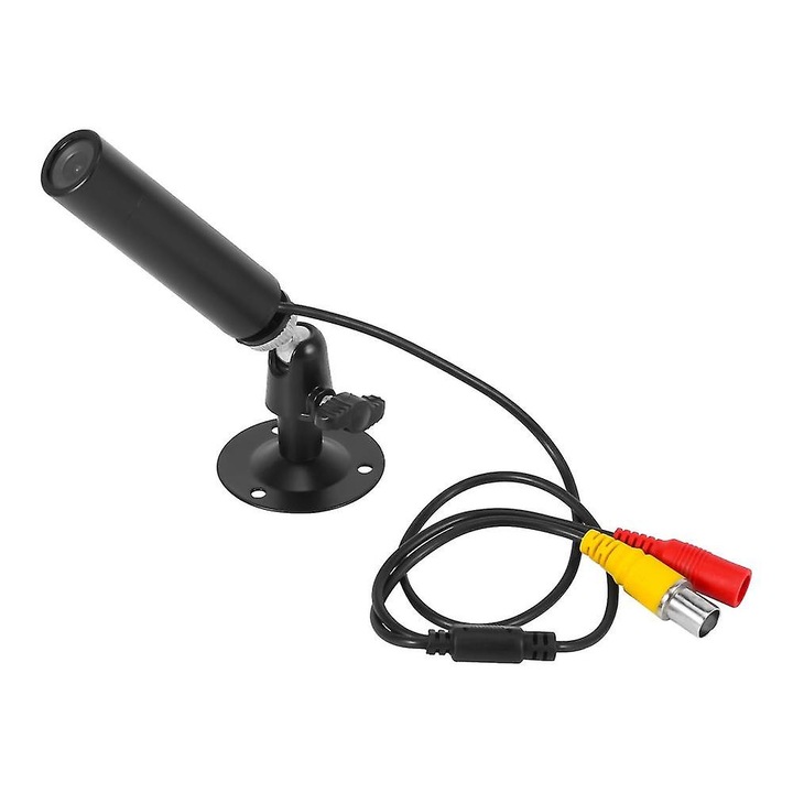 Камера CCTV мини 700TVL FRU-CJK0424-260918-100, сензор EFFIO-E (ICX811/ICX810), фиксиран обектив 3.6mm, Day/Night, черна, захранване DC 12V