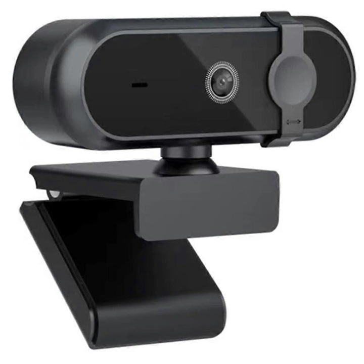 Уеб камера FRU-CJK0424-260919-1365, ръчен фокус, вграден микрофон, 30 fps, USB 2.0 plug-and-play, ъгъл на обектива 60-70°, кабел 1.5 м, черна
