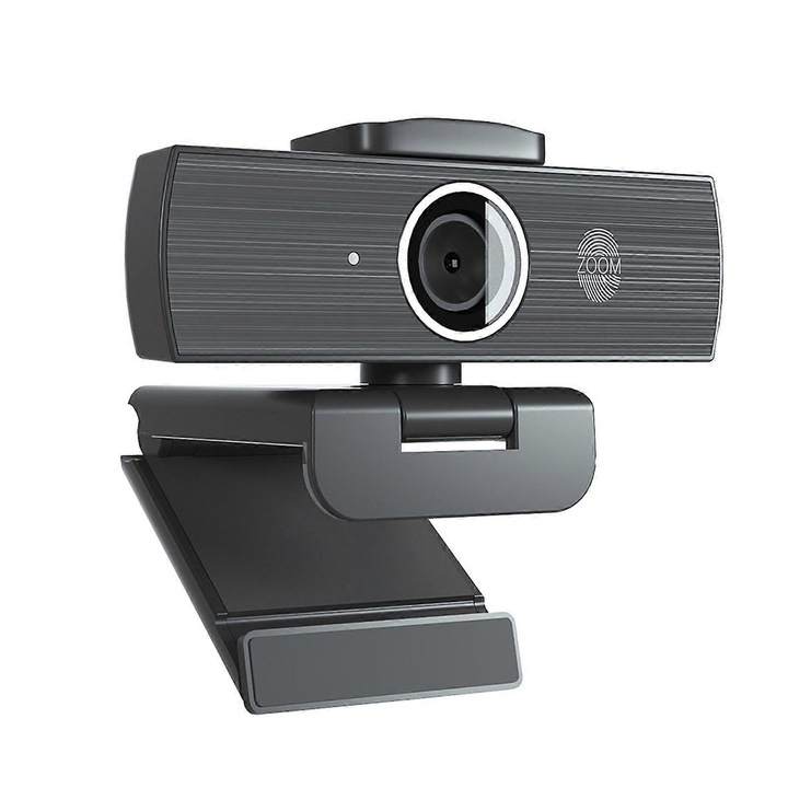 Уеб камера USB FRU-CJK0424-260918-322, 4K (3840x2160) 8 MP, 60 FPS, автофокус, вграден микрофон, USB 2.0, черна