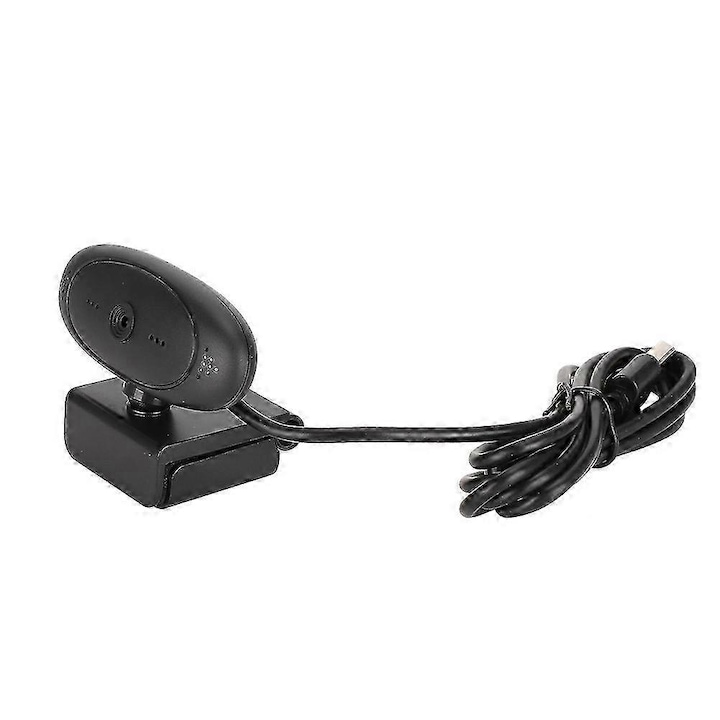 Уеб камера за компютър FRU-CJK0424-260919-1069, HD 1080P автофокус 2MP, вграден микрофон, USB 2.0, 30 FPS, кабел ≈140 см, черна