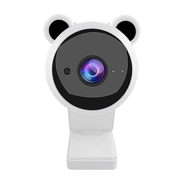 Уеб камера USB FRU-CJK0424-260919-855, Full HD 1080p, 30 fps, вграден микрофон, USB 2.0, plug-and-play, бяла