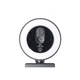 Уеб камера USB FRU-CJK0424-260919-1108, 2K Full HD, автофокус, 30 FPS, вграден микрофон, въртящ се светлинен пръстен, черен/бял