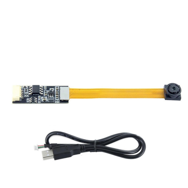 Камерен модул USB OV9281 FRU-CJK0424-260919-978, 1MP глобален затвор, USB 2.0, формат YUY2/MJPG, ъгъл на видимост 60°/72°/100°, фиксирана леща 2.1/3.3 mm, кабел ≈50 cm