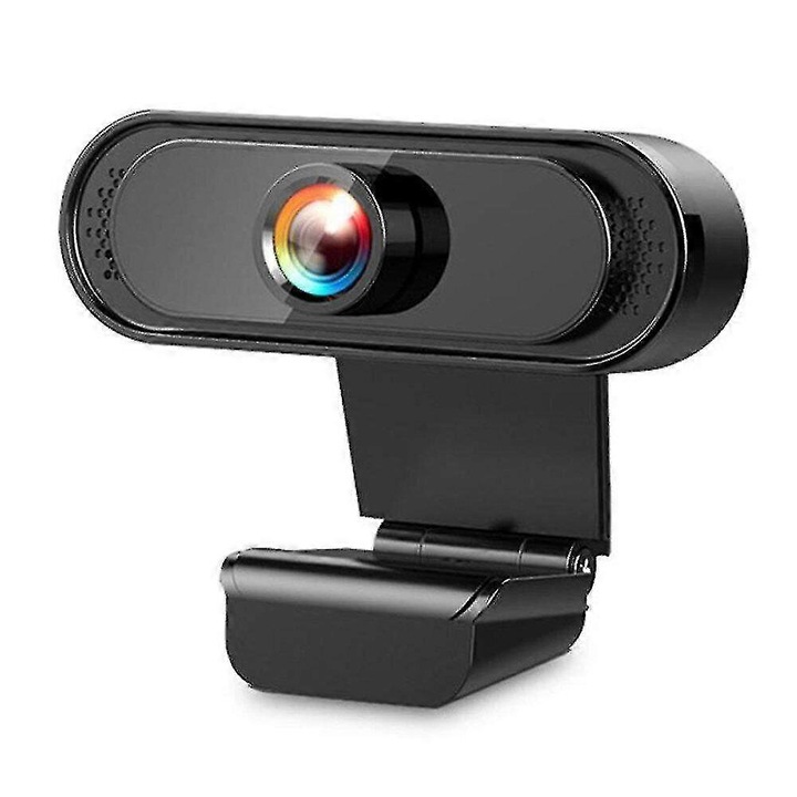 Уеб камера FRU-CJK0424-260919-1077, 1080p/720p HD с вграден микрофон, USB, автофокус, въртяща се, черна