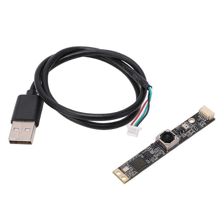 USB камера модул 8MP IMX179 FRU-CJK0424-260919-126, автофокус, USB 2.0, MJPEG, вграден микрофон, ъгъл 115°, кабел 40 см, черен