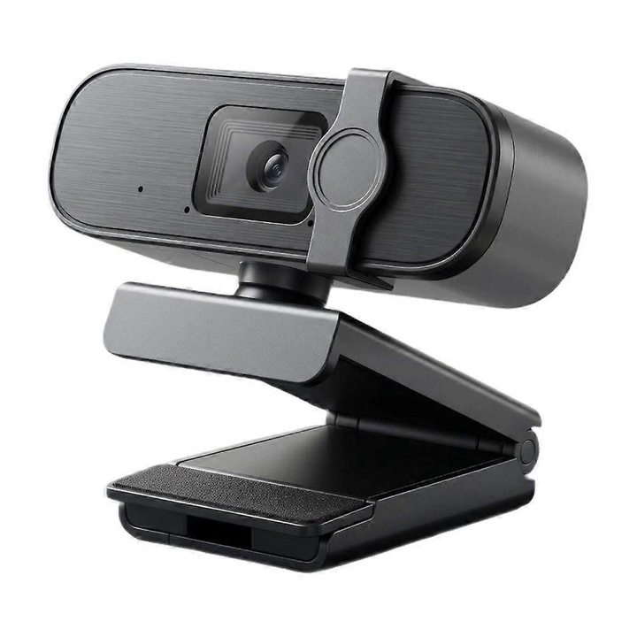 Уеб камера USB FRU-CJK0424-260918-787, 4K 3840x1920 за стрийминг и видеоконференции, регулируема щипка, черна