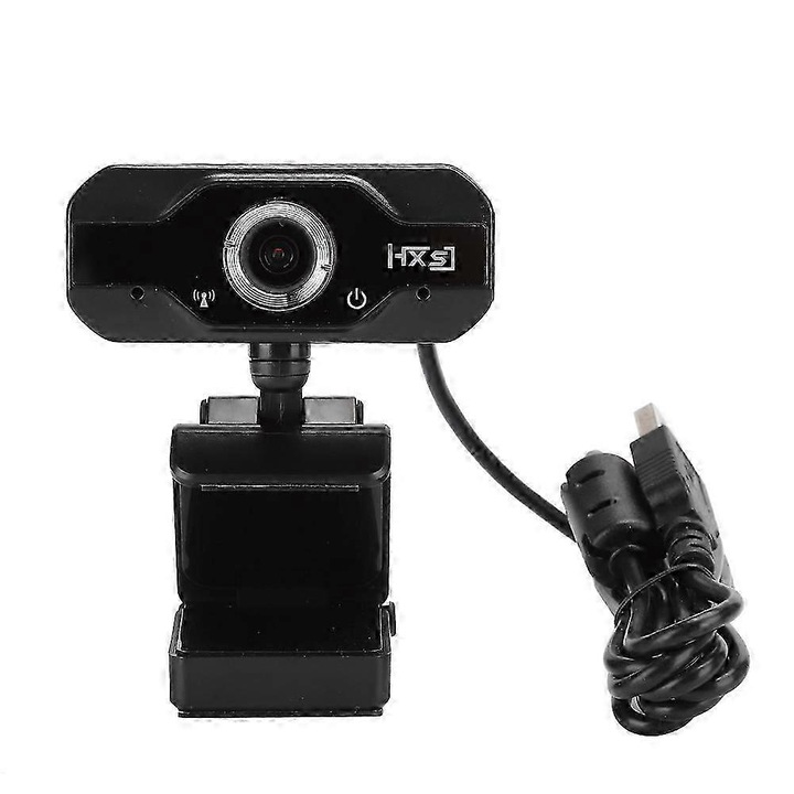 Уеб камера HD S50 720P FRU-CJK0424-260918-318, USB 2.0, вграден микрофон, plug-and-play, CMOS сензор 1MP, 1280x720, черна, кабел 1.5 м