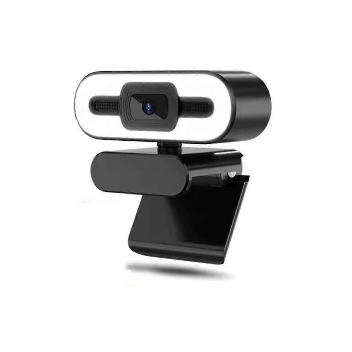 Уеб камера USB FRU-CJK0424-260919-1060 4K (3264x2448) 12MP, автофокус, 30 fps, предно осветление, всепосочен микрофон с намаляване на шума, черен/бял