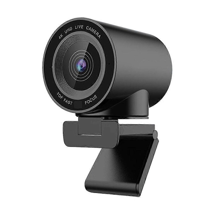Уеб камера NX6S Smart Cam FRU-CJK0424-260919-113, 4K (2160×3840), TOF автофокус, 1080p@60fps, USB, всепосочен микрофон, FOV 95°, черна