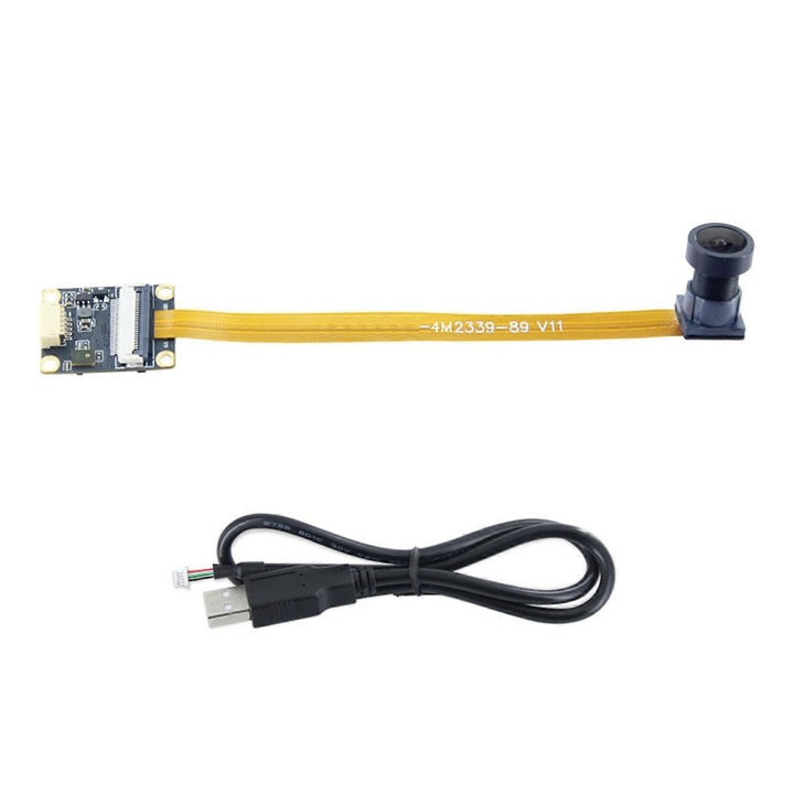 Модул камера USB OV4689 FRU-CJK0424-260919-1479, 4MP, USB 2.0, ъгъл 65°/160°, цифров микрофон, кабел 40 см, черен/жълт