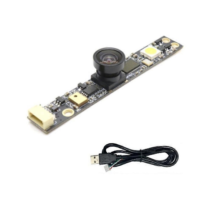 USB камера модул OV5640 5MP 160° широкоъгълен, фиксиран фокус, 2592x1944, USB 2.0, черен, 60 x 8.5 x 12.8 мм, FRU-CJK0424-260919-1503