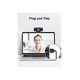 Уеб камера FRU-CJK0424-260919-066 Full HD 1080p с вграден микрофон, USB plug-and-play, черна