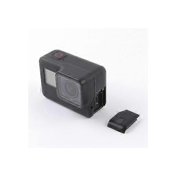 Страничен капак за камера, съвместим с GoPro HERO7 Black, пластмасов, водоустойчив и прахоустойчив, черен, FRU-CJK0424-260919-1055