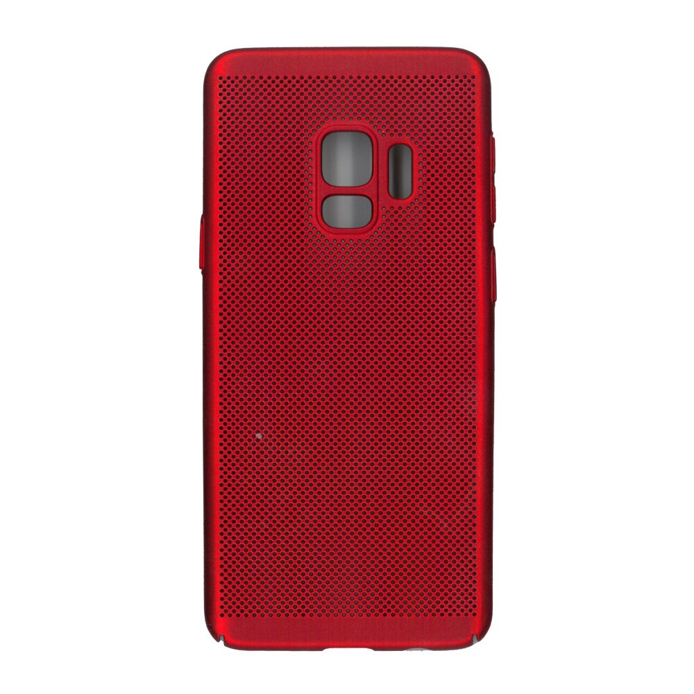 Husa de protectie spate, EuroCell Air, cu perforatii pentru Samsung Galaxy S9 , rosu